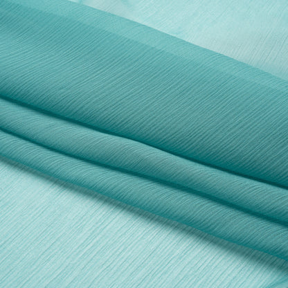 Crinkled Silk Chiffon - Colonial Blue - Premium Collection