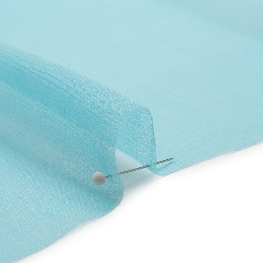Crinkled Silk Chiffon - Angel Blue - Premium Collection - Detail