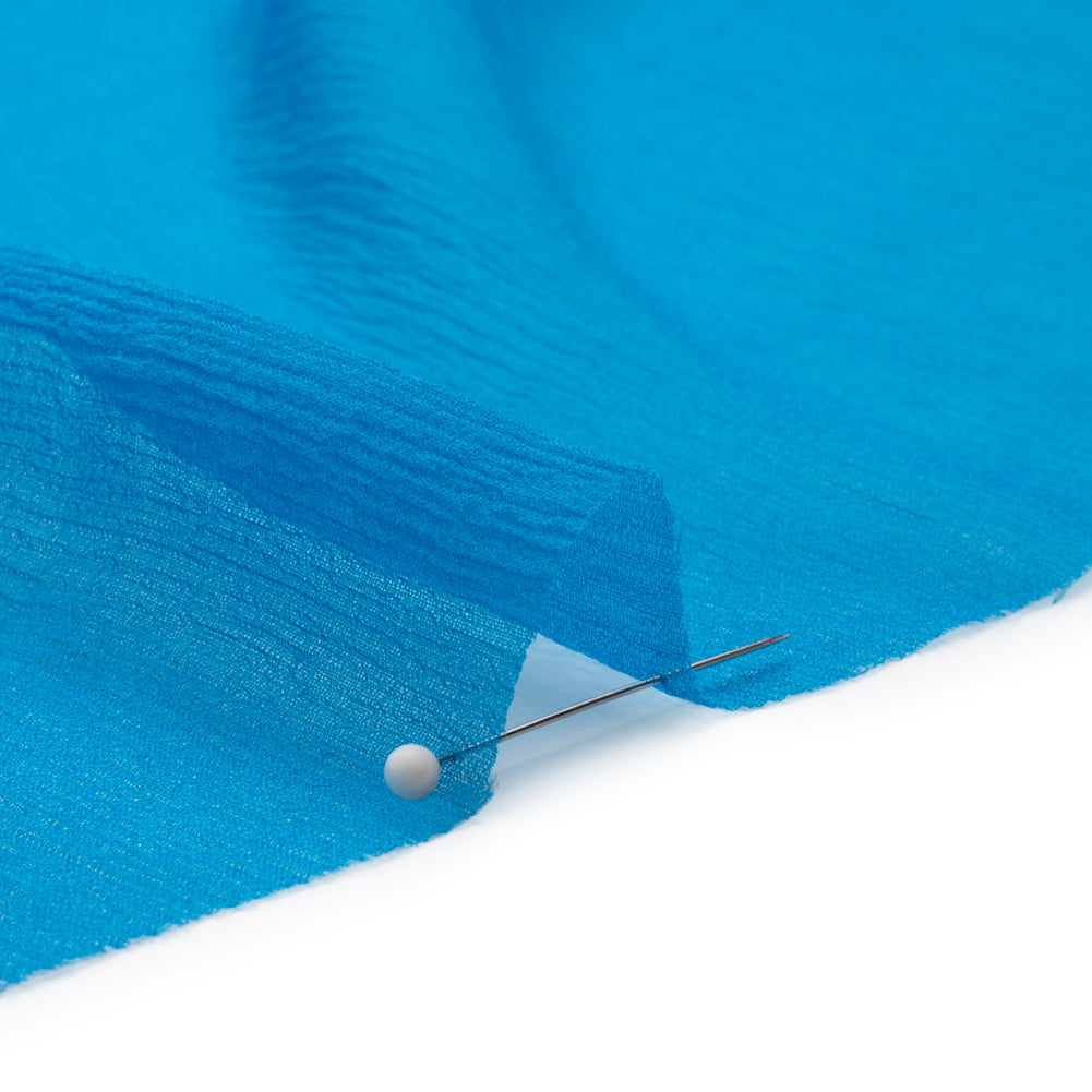 Crinkled Silk Chiffon - Directoire Blue - Premium Collection - Detail