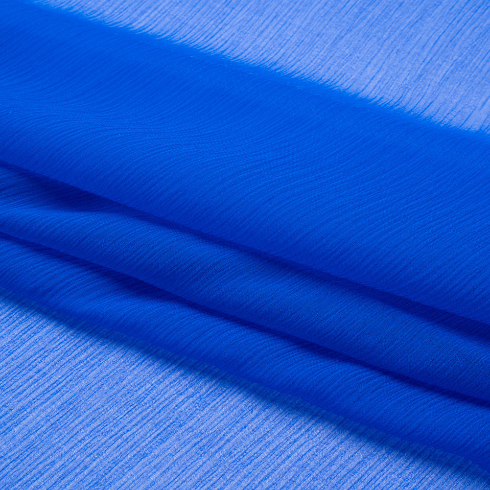 Crinkled Silk Chiffon - Princess Blue - Premium Collection - Folded
