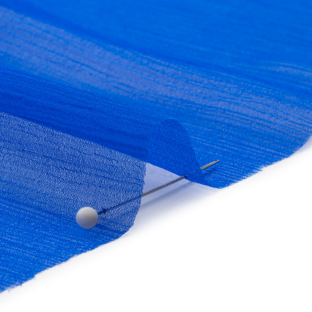 Crinkled Silk Chiffon - Princess Blue - Premium Collection - Detail