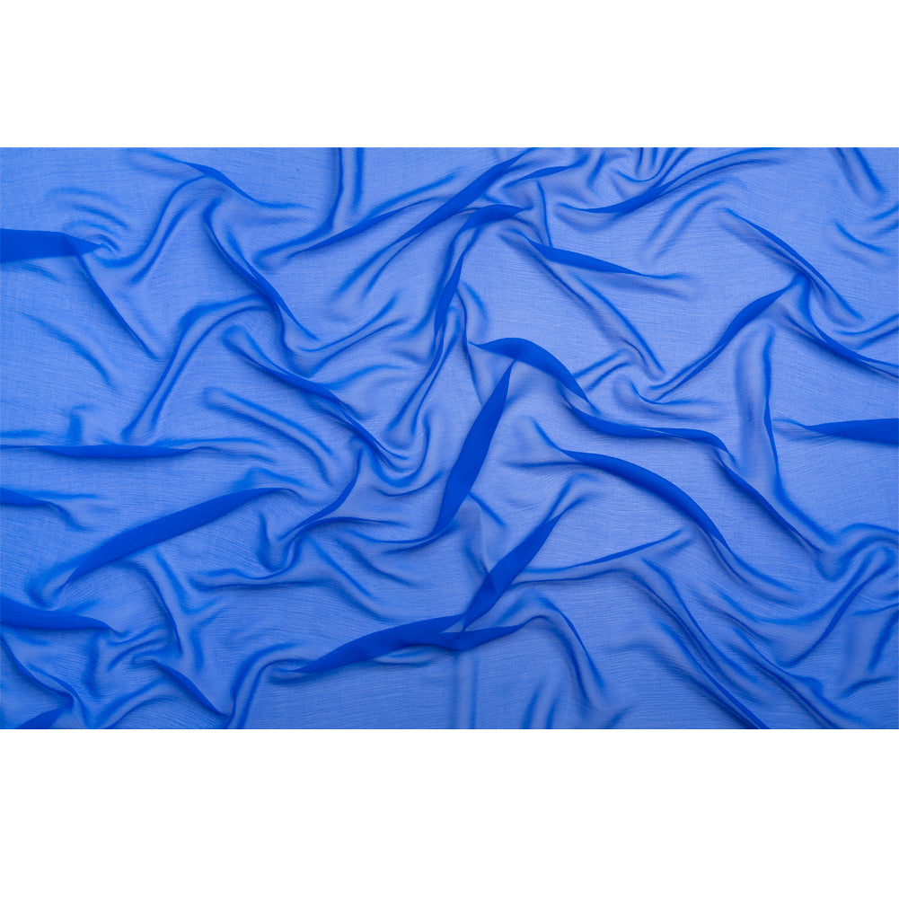 Crinkled Silk Chiffon - Princess Blue - Premium Collection - Full