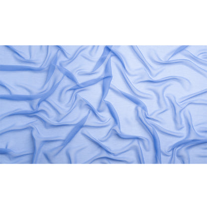 Crinkled Silk Chiffon - Regatta Blue - Premium Collection
