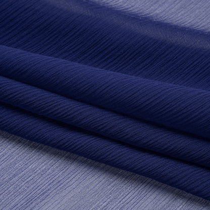 Crinkled Silk Chiffon - Estate Blue - Premium Collection
