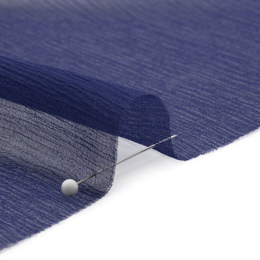 Crinkled Silk Chiffon - Estate Blue - Premium Collection - Detail
