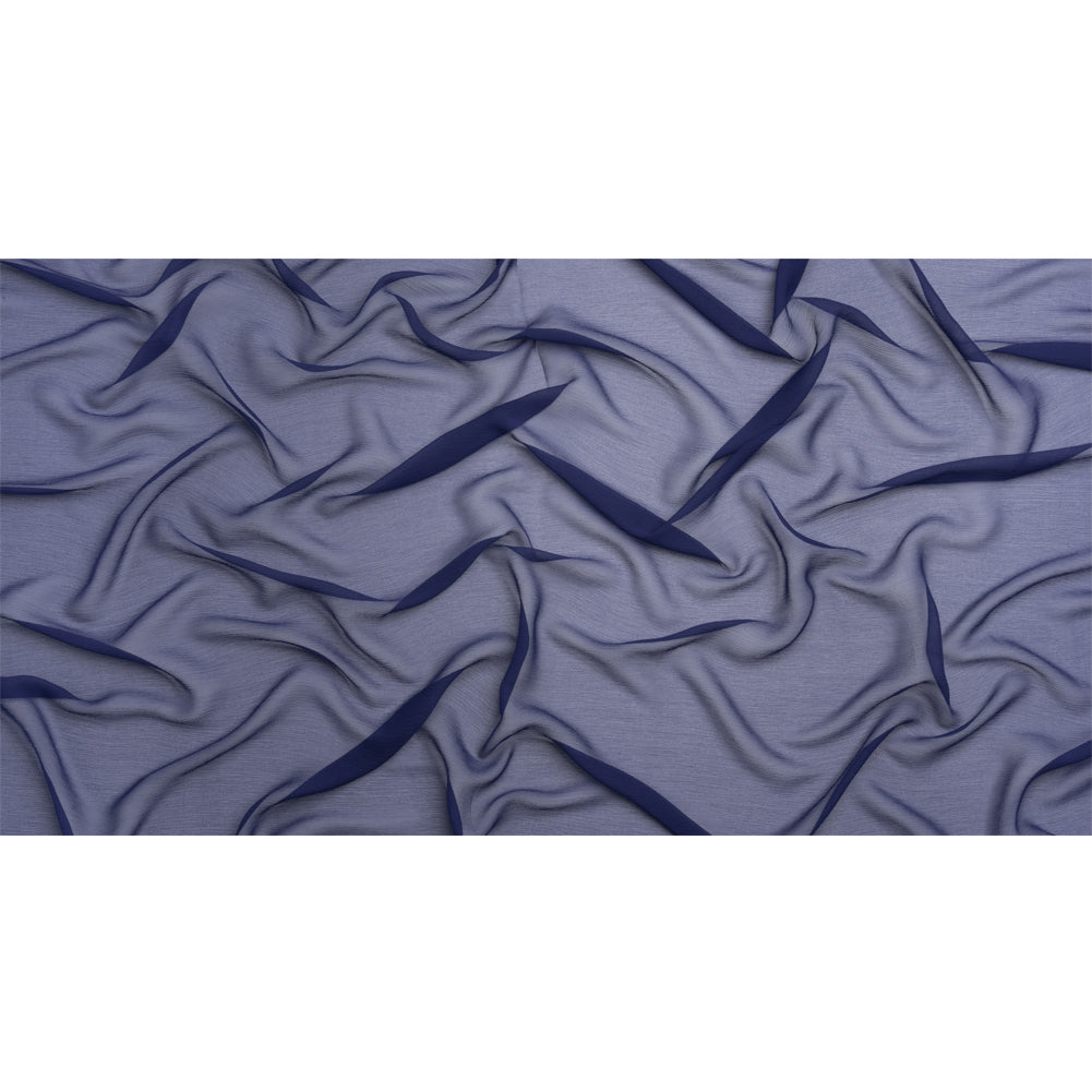 Crinkled Silk Chiffon - Estate Blue - Premium Collection - Full