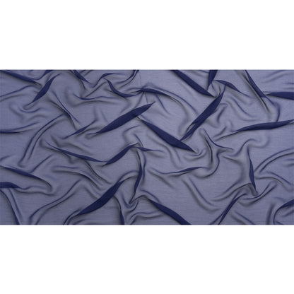 Crinkled Silk Chiffon - Estate Blue - Premium Collection
