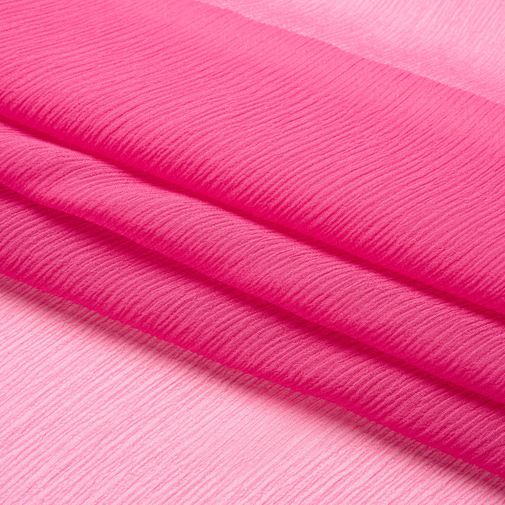 Crinkled Silk Chiffon - Beetroot - Premium Collection - Folded