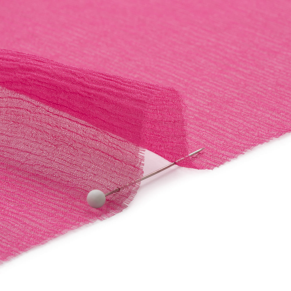 Crinkled Silk Chiffon - Beetroot - Premium Collection - Detail