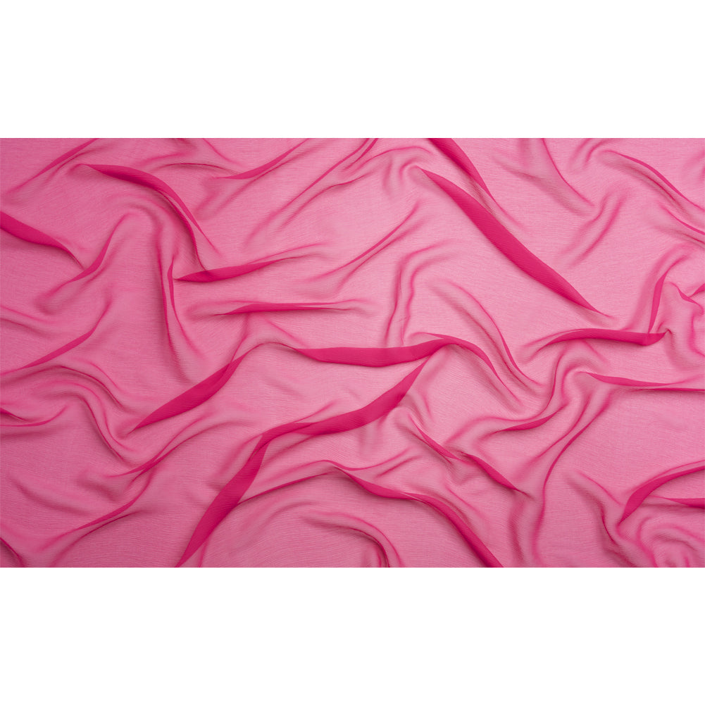 Crinkled Silk Chiffon - Beetroot - Premium Collection - Full
