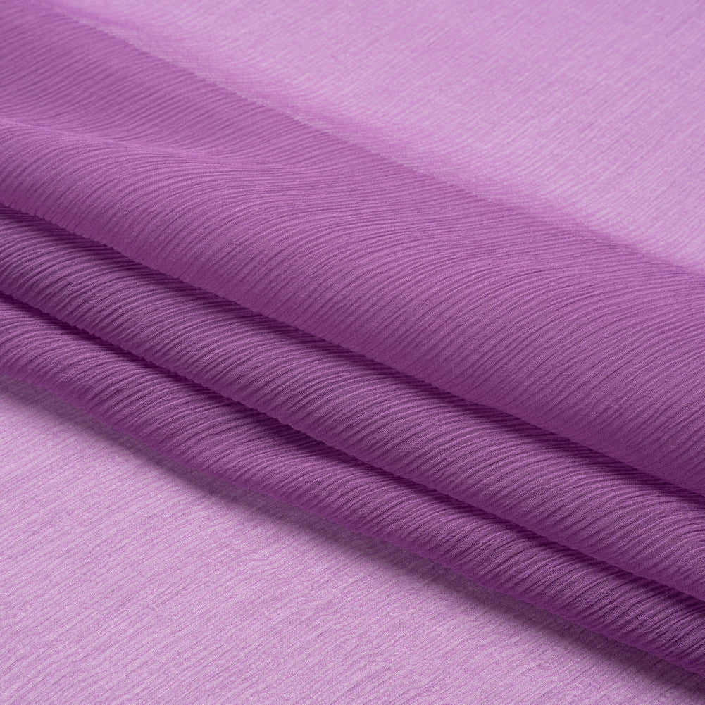 Crinkled Silk Chiffon - Bright Purple - Premium Collection - Folded