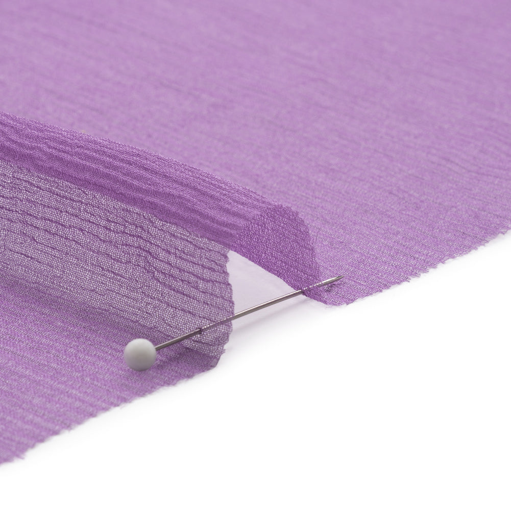 Crinkled Silk Chiffon - Bright Purple - Premium Collection - Detail