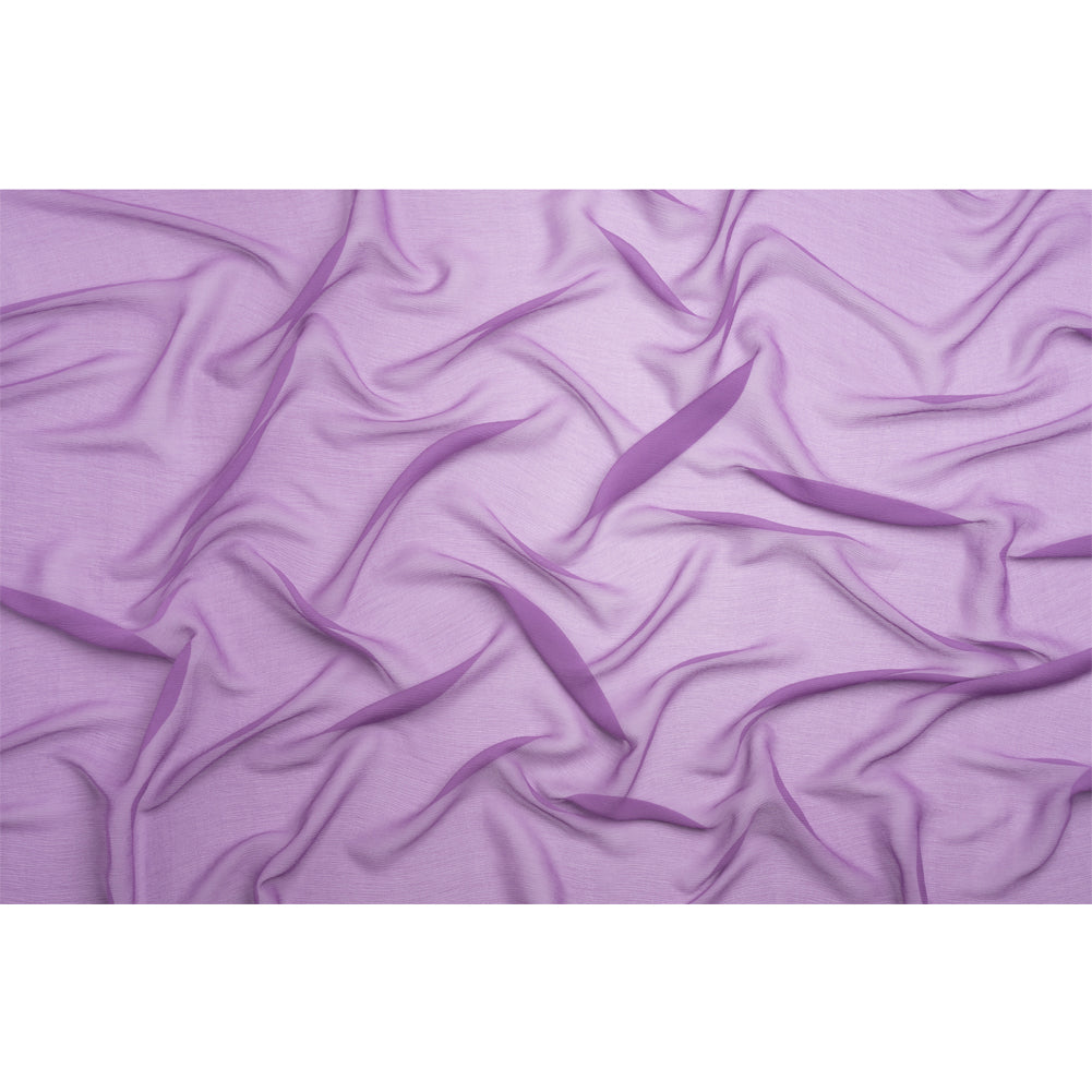 Crinkled Silk Chiffon - Bright Purple - Premium Collection - Full
