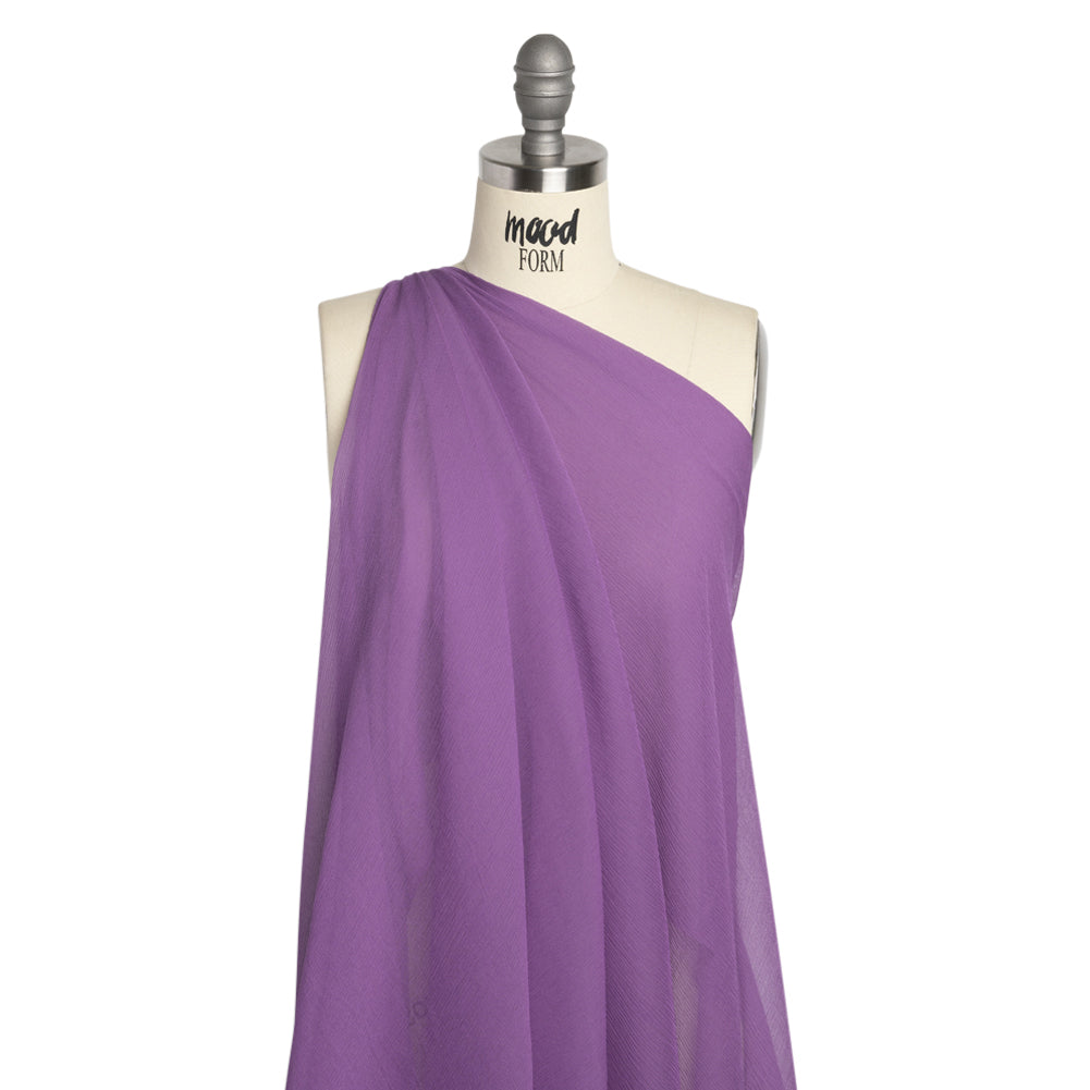 Crinkled Silk Chiffon - Bright Purple - Premium Collection - Drape