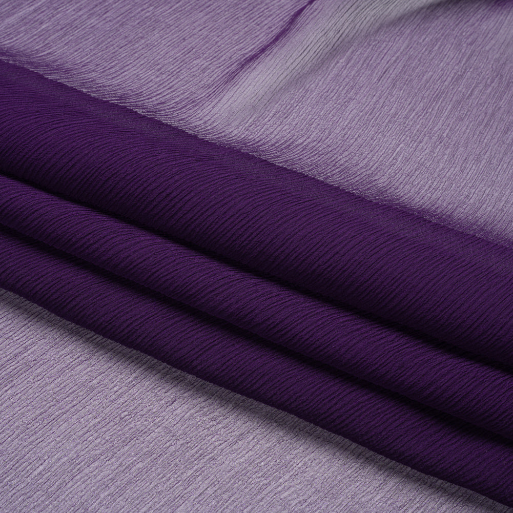 Crinkled Silk Chiffon - Grape - Premium Collection - Folded