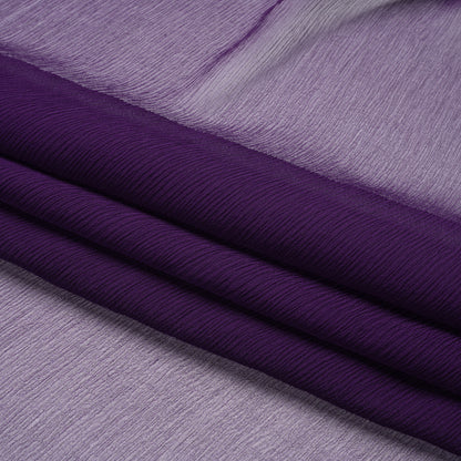 Crinkled Silk Chiffon - Grape - Premium Collection