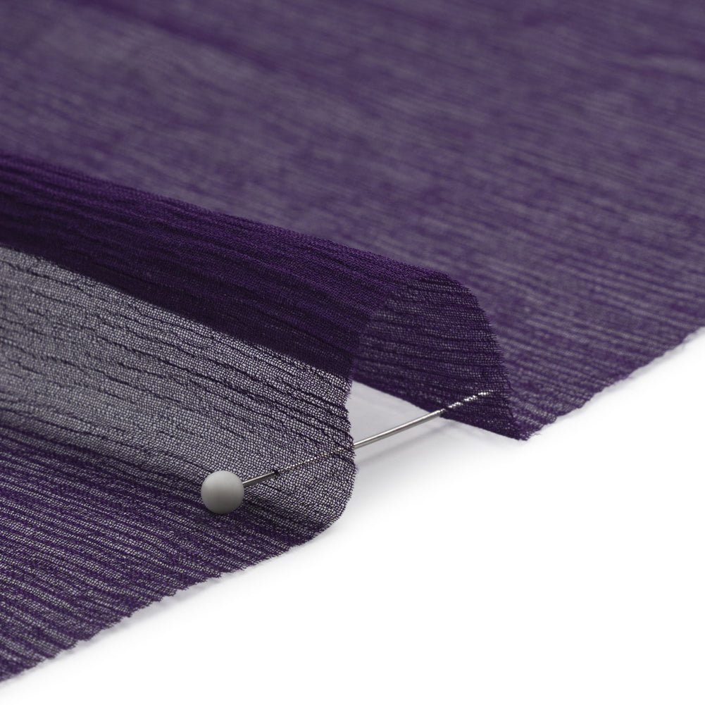 Crinkled Silk Chiffon - Grape - Premium Collection - Detail