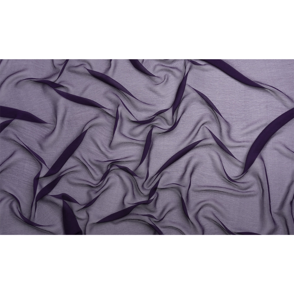 Crinkled Silk Chiffon - Grape - Premium Collection - Full