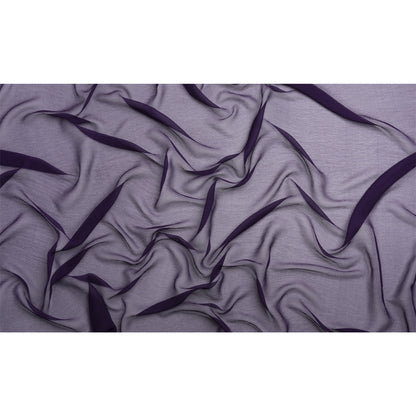 Crinkled Silk Chiffon - Grape - Premium Collection