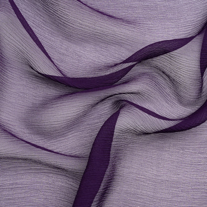 Crinkled Silk Chiffon - Grape - Premium Collection