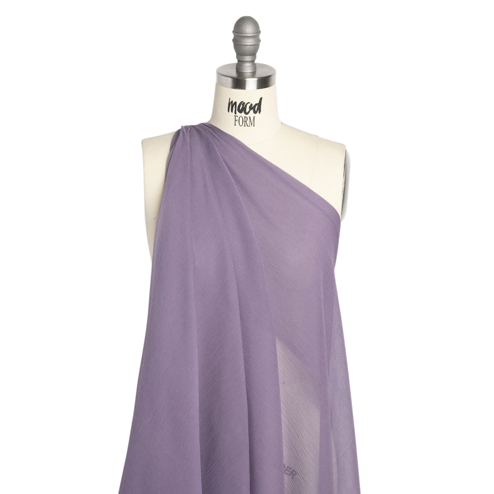 Crinkled Silk Chiffon - Dusk Mauve - Premium Collection - Drape