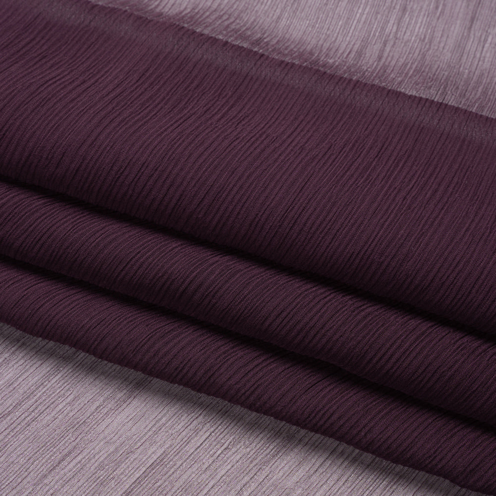 Crinkled Silk Chiffon - Eggplant - Premium Collection - Folded
