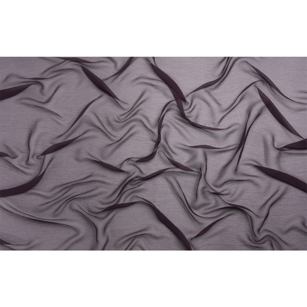 Crinkled Silk Chiffon - Eggplant - Premium Collection - Full