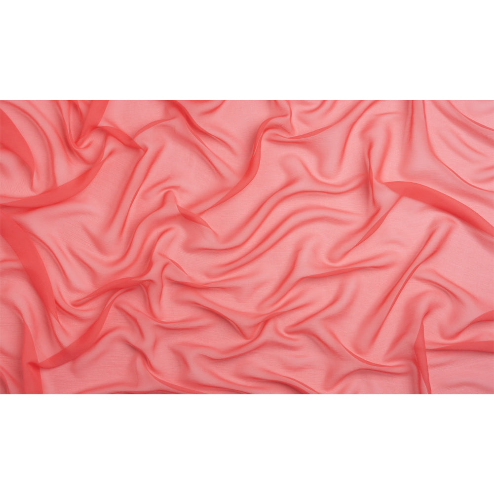 Crinkled Silk Chiffon - Salmon - Premium Collection - Full