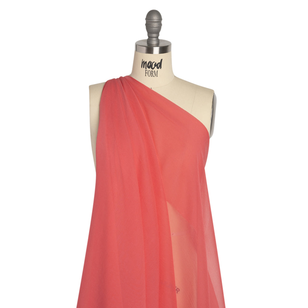 Crinkled Silk Chiffon - Salmon - Premium Collection - Drape