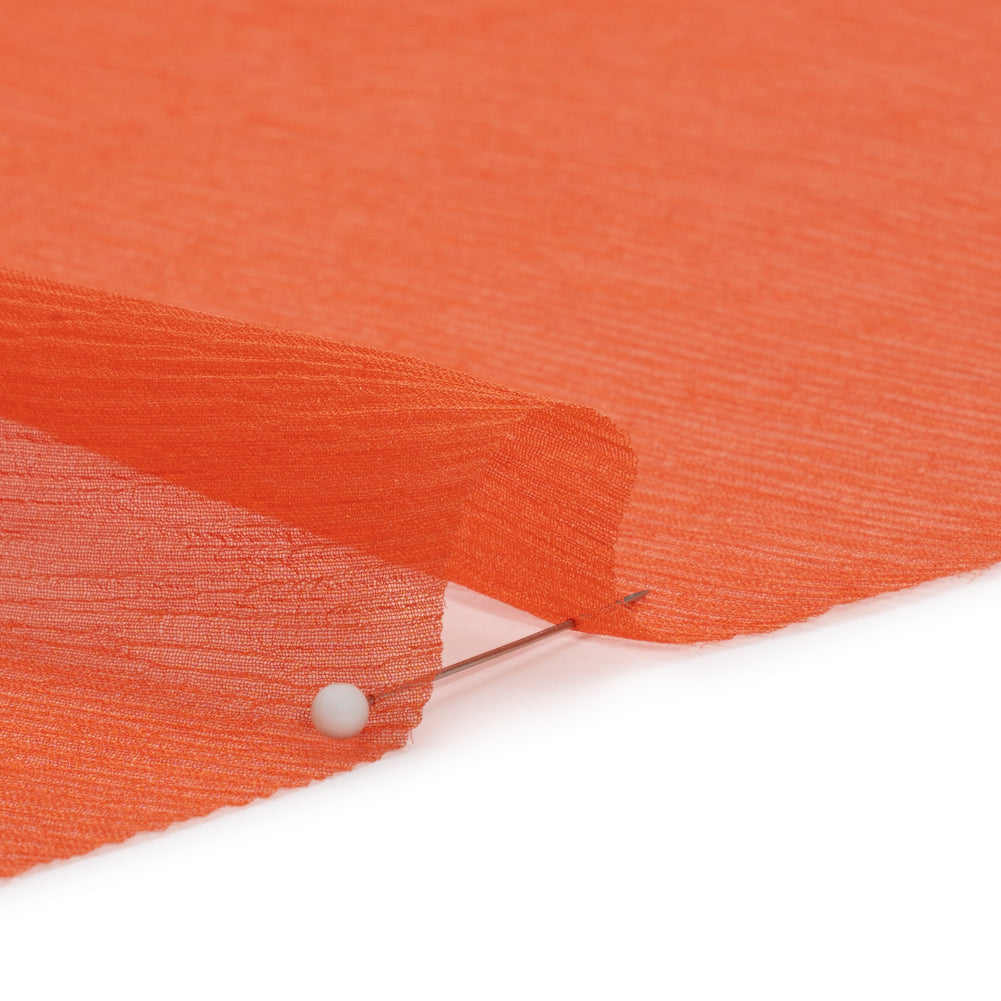 Crinkled Silk Chiffon - Mandarin - Premium Collection - Detail