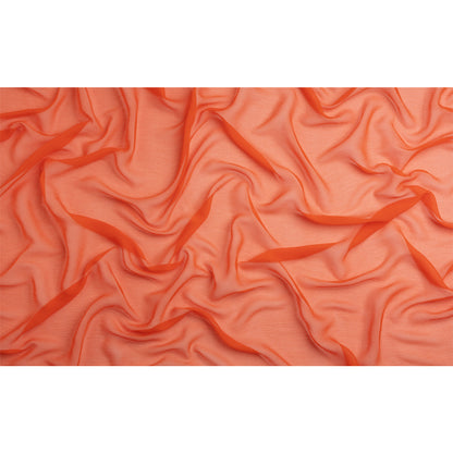 Crinkled Silk Chiffon - Mandarin - Premium Collection