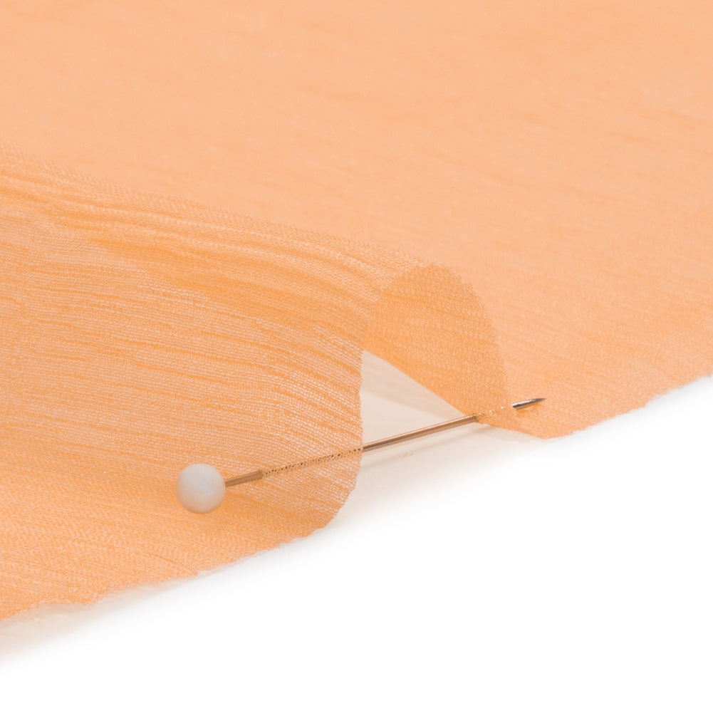 Crinkled Silk Chiffon - Peach - Premium Collection - Detail