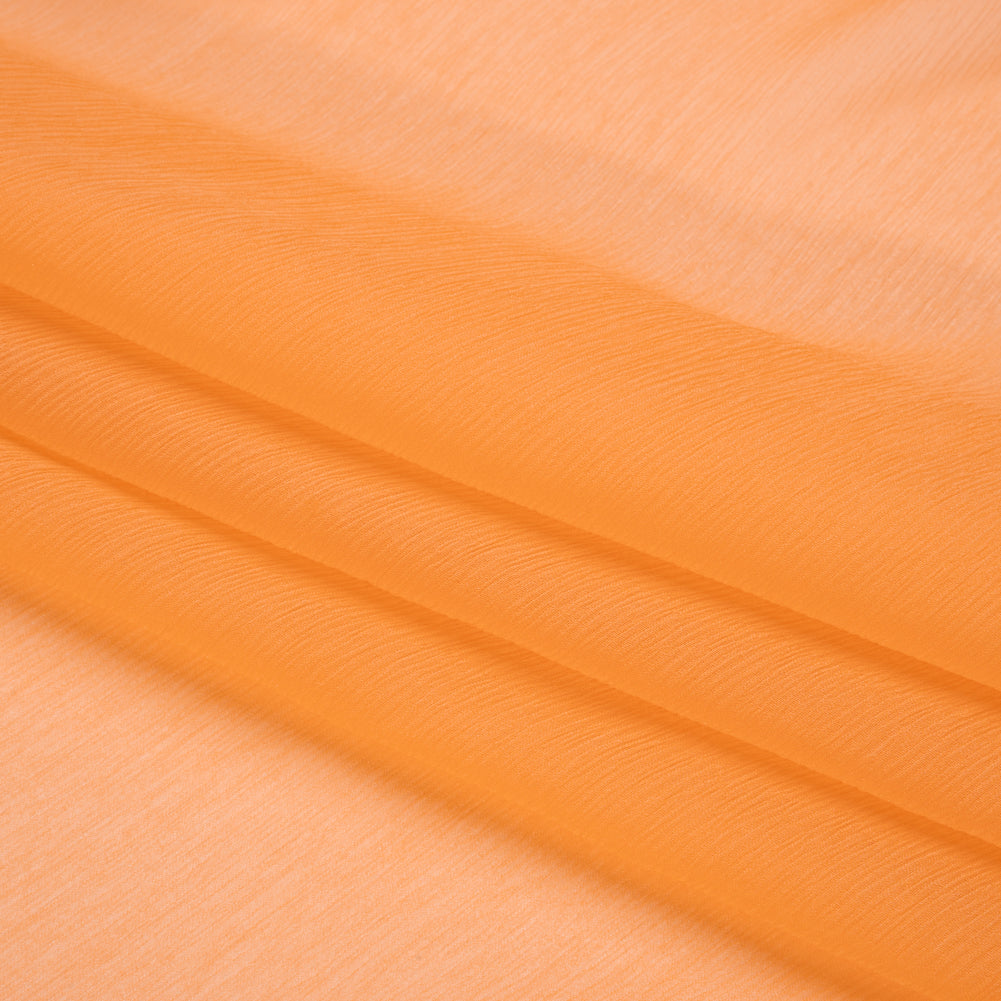 Crinkled Silk Chiffon - Peach Fuzz - Premium Collection - Folded