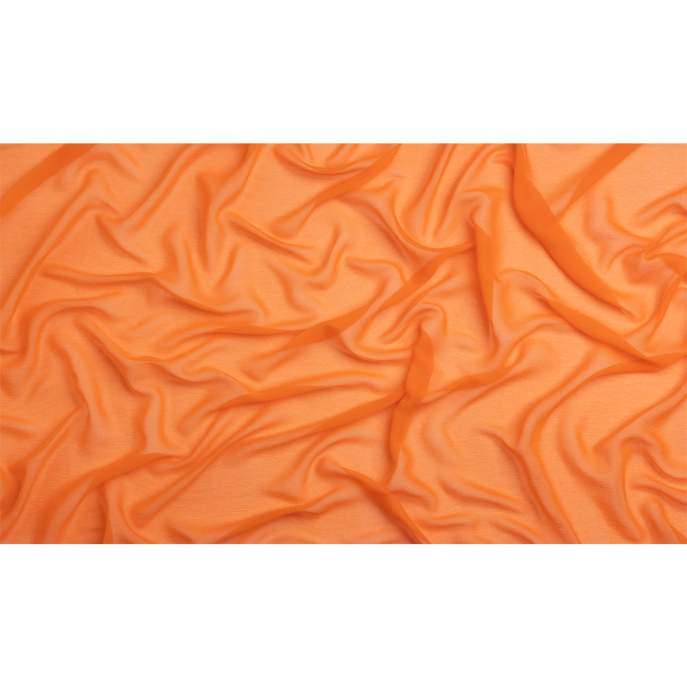 Crinkled Silk Chiffon - Burnt Orange - Premium Collection - Full
