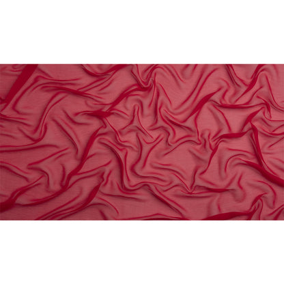 Crinkled Silk Chiffon - Red - Premium Collection