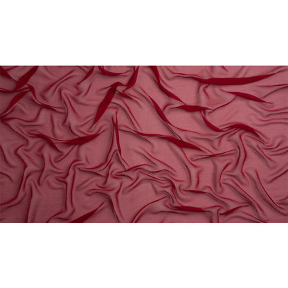 Crinkled Silk Chiffon - Chili Pepper - Premium Collection