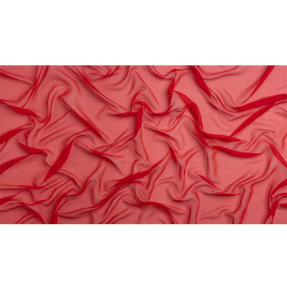 Crinkled Silk Chiffon - Brick - Premium Collection