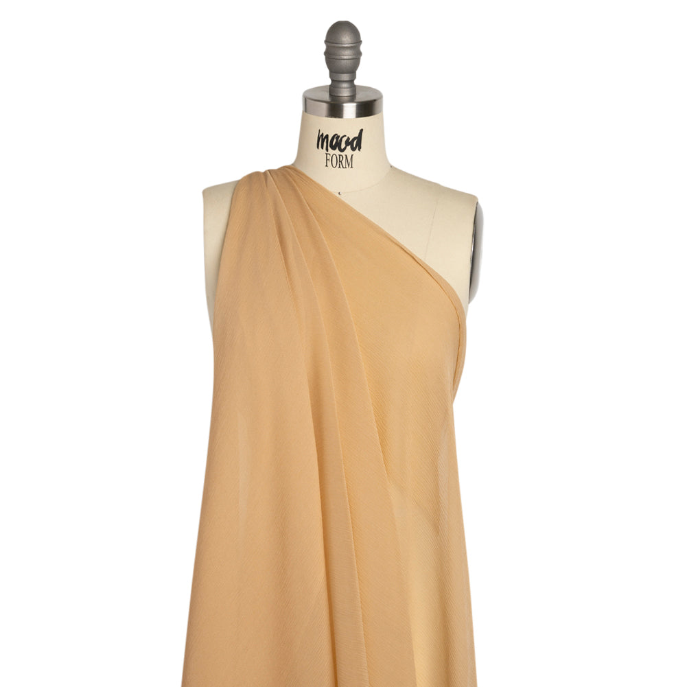 Crinkled Silk Chiffon - Toasted - Premium Collection Detail