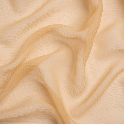 Crinkled Silk Chiffon - Toasted - Premium Collection