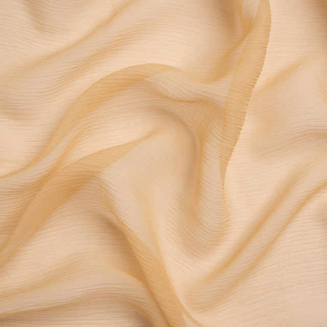 Crinkled Silk Chiffon - Toasted - Premium Collection