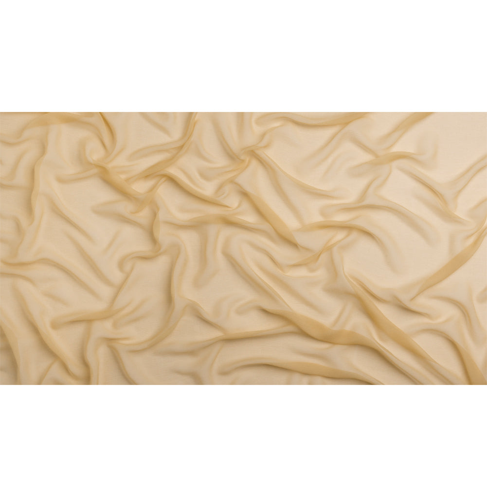 Crinkled Silk Chiffon - Latte - Premium Collection - Full