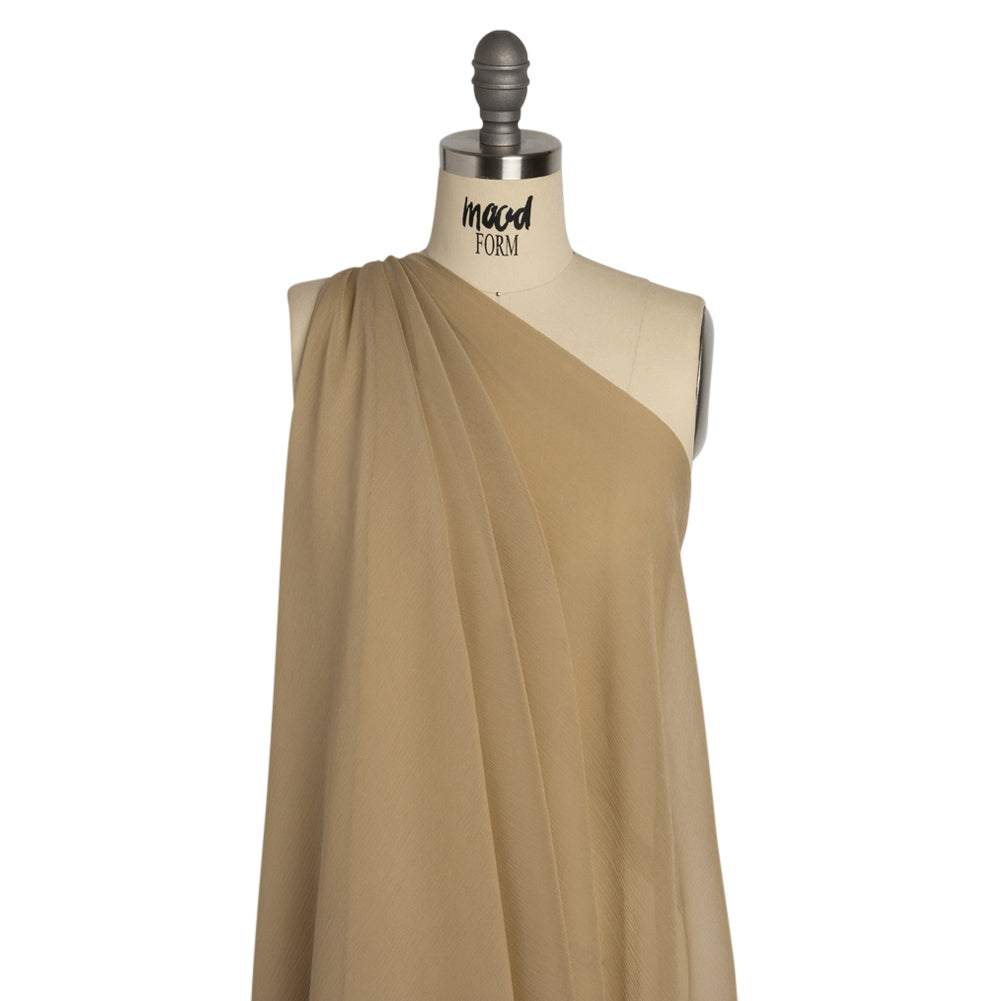 Crinkled Silk Chiffon - Cornstalk - Premium Collection - Drape