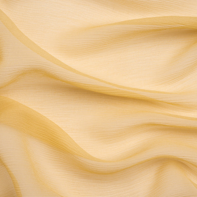 Crinkled Silk Chiffon - Gold - Premium Collection