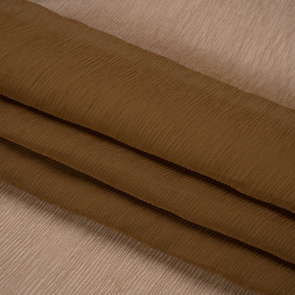 Crinkled Silk Chiffon - Dark Olive - Premium Collection - Folded