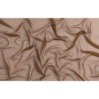 Crinkled Silk Chiffon - Dark Olive - Premium Collection