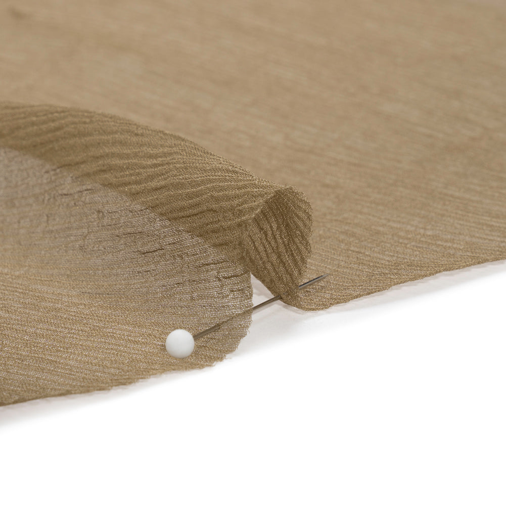 Crinkled Silk Chiffon - Capers - Premium Collection - Detail