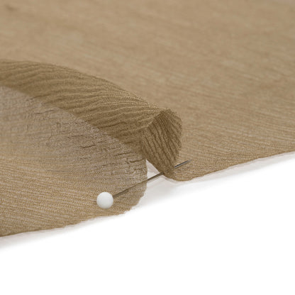 Crinkled Silk Chiffon - Capers - Premium Collection