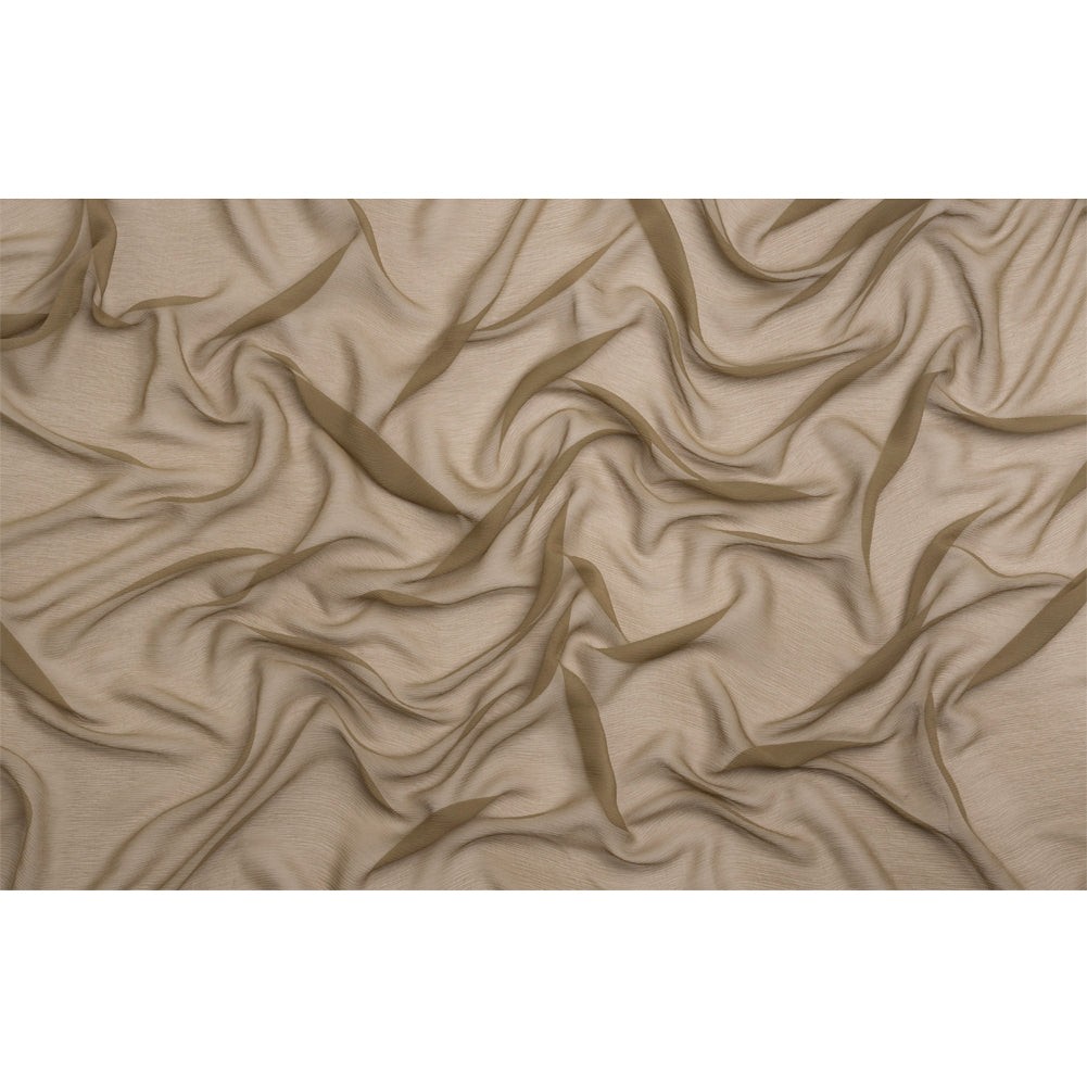 Crinkled Silk Chiffon - Capers - Premium Collection - Full