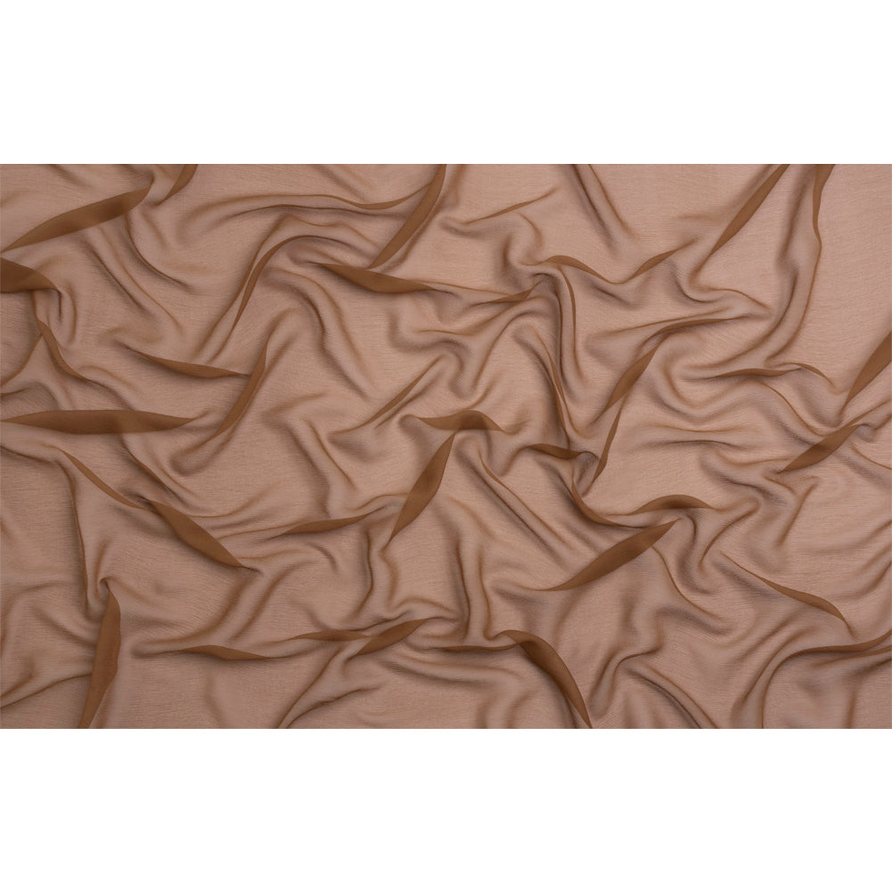Crinkled Silk Chiffon - Light Brown - Premium Collection - Full