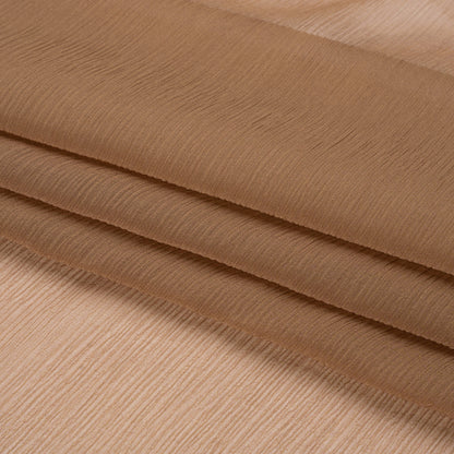 Crinkled Silk Chiffon - Cappuccino - Premium Collection